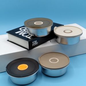 Alternative view of Fresh box استیل دایره دکمه دار450میل-کد1-2108
