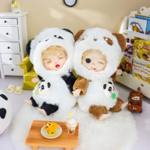 عروسک Ni Baby لباس خرس پاندا مفصل دار14سانت-کد 2325