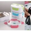ظرف غذا استیل برقی با کابل برق خانگی و فندکی ماشین 1200میل-کد5790