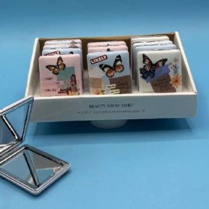 آینه جیبی طرح پروانه 12عددی -کد5961