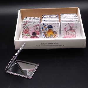 آینه جیبی نقطه اکلیری طرح عطر12عددی -کد6238