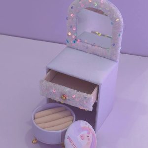 دراور و صندلی جاجواهری طرح اسب شاخدار-10*9*23سانت-کد6707