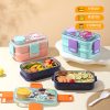 ظرف غذا دوطبقه سه طرح 2تا700+80میل-کد6969